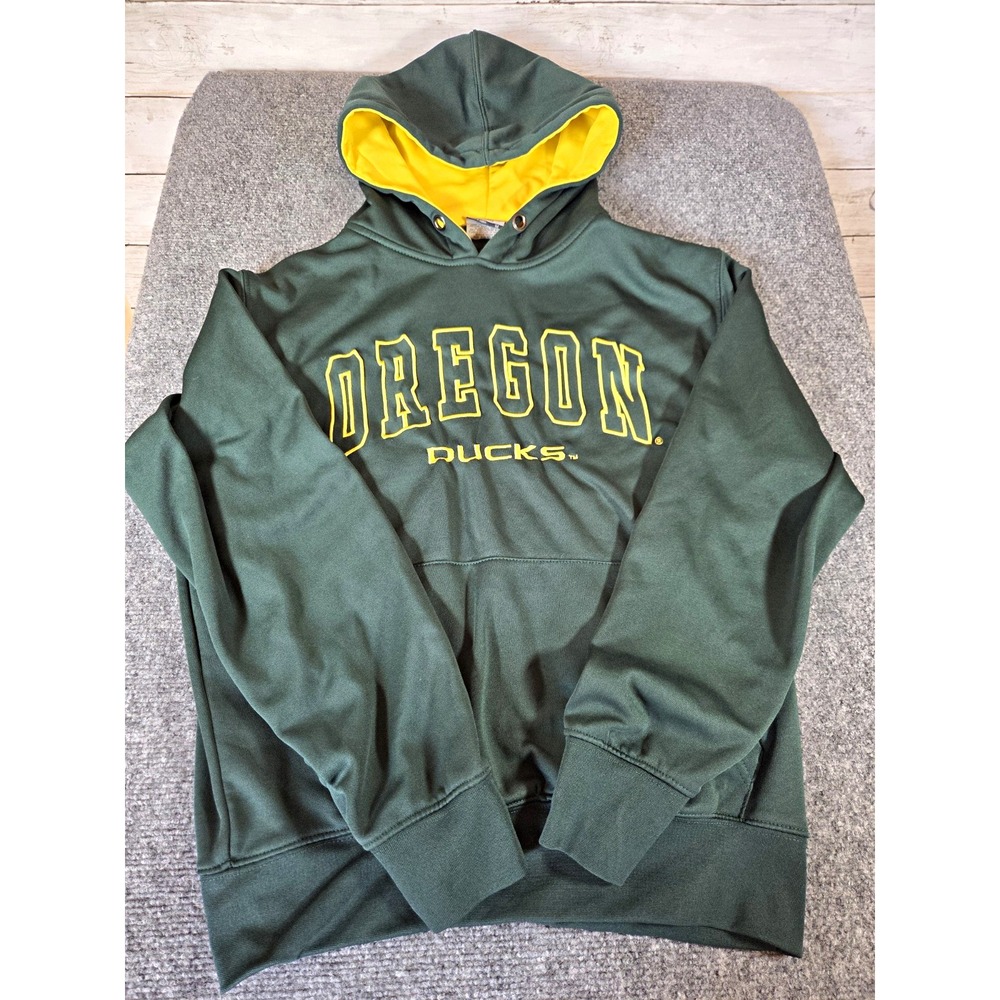 Oregon Ducks Stadium Athletics Medium Green Yellow Pullover Hoodie NCAA